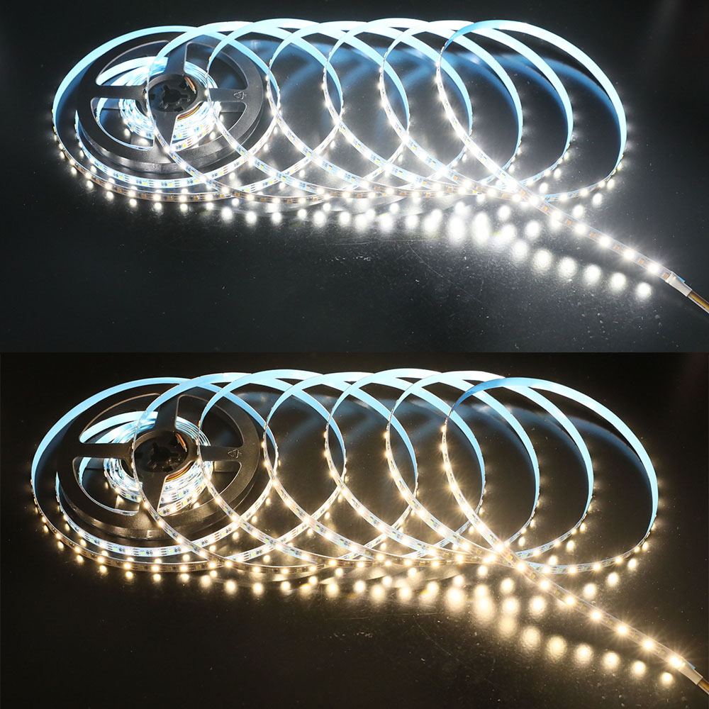 Pure White+Warm White CCT Series - DC5-24V 2835SMD Flexible LED Strip Lights - 600LEDs Pure White+Warm White CCT Series - DC5-24V 2835SMD Flexible LED Strip Lights - 600LEDs
